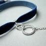 niebieskie choker /navy /smycz / - naszyjnik