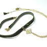 handmade naszyjniki choker olive /smycz/