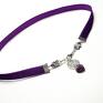 fioletowe choker - purple - naszyjnik