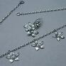 oksydowane choker /silver flower/ - naszyjnik