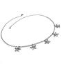 ręcznie robione choker /silver flower/ naszyjnik