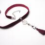 handmade choker /trok/ burgund vol 2 naszyjnik