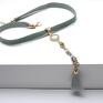 szare naszyjniki choker - /trok/ light grey