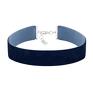 ręcznie robione naszyjniki choker wide navy blue velvet