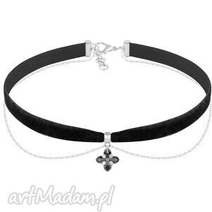 choker with chain - black velvet