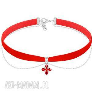 lavoga choker with chain - red velvet