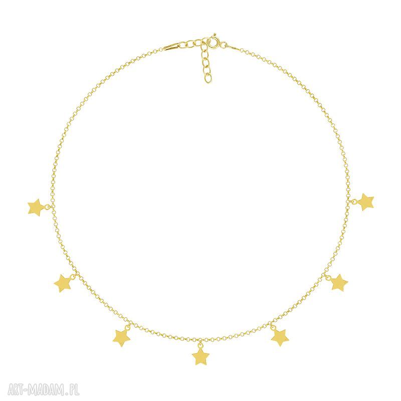 Choker gwiazdkami celebrate gwiazdka srebro pozłacane prezent