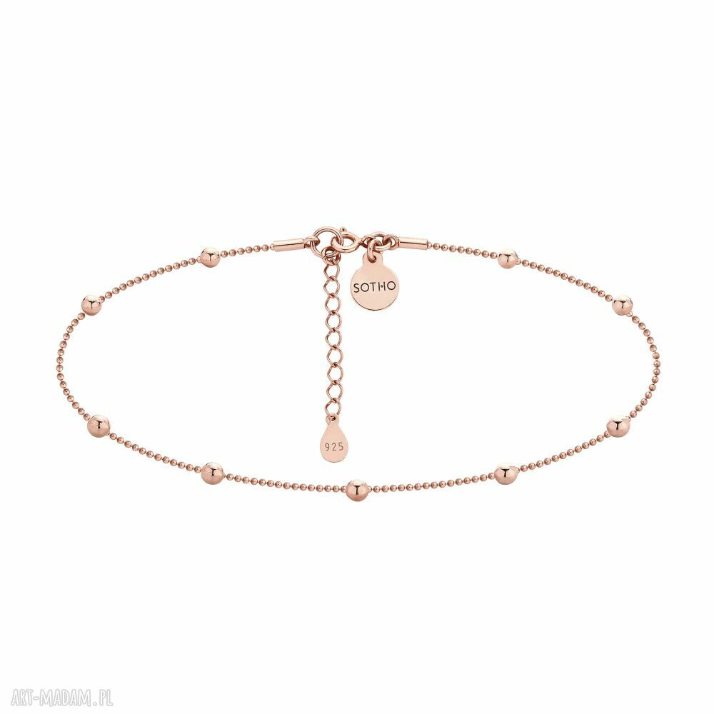 Choker kuleczkami różowego złota naszyjnik kuleczki kulki