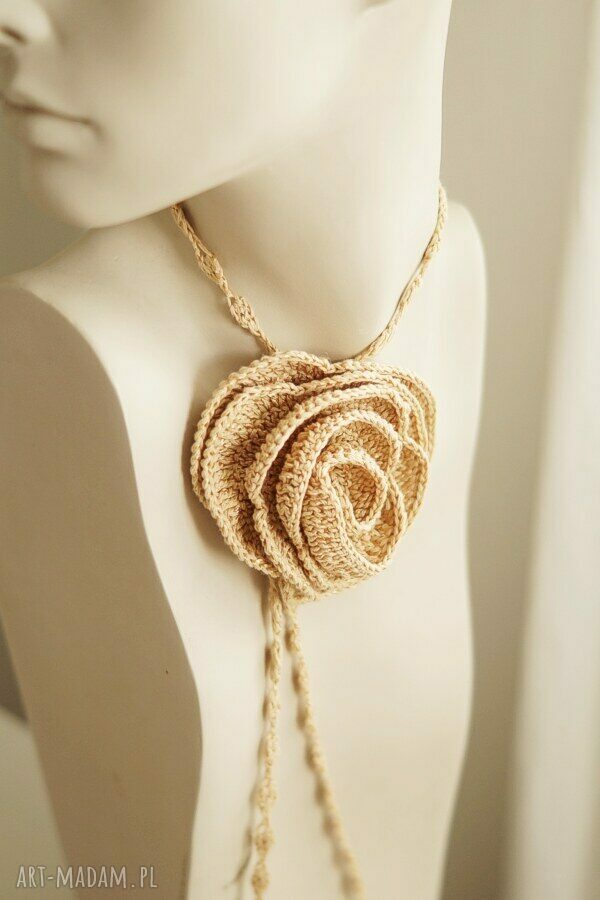 Choker z wiskozy - modny naszyjnik handmade Mon Du