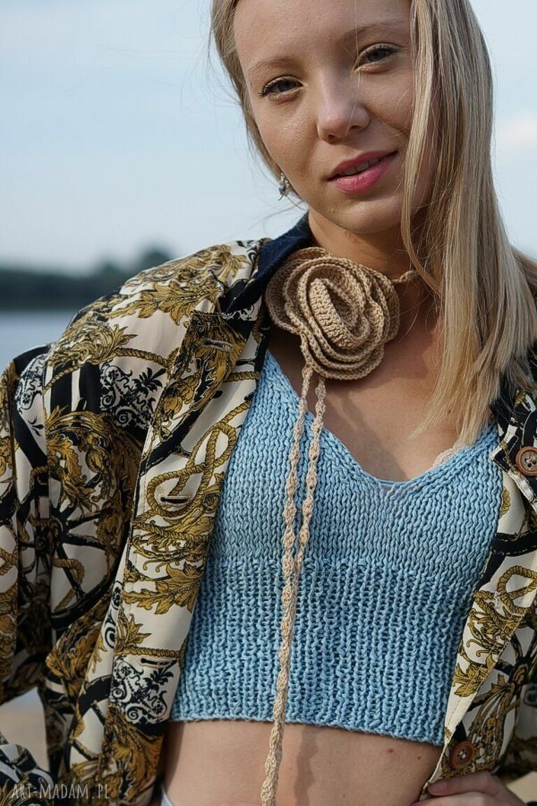 Choker z wiskozy - modny naszyjnik handmade Mon Du