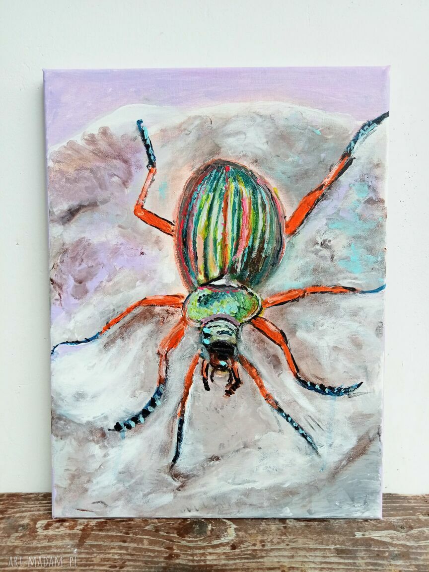 Chrząszcz brzmi w trzcinie - obraz akrylowy 30x40 cm