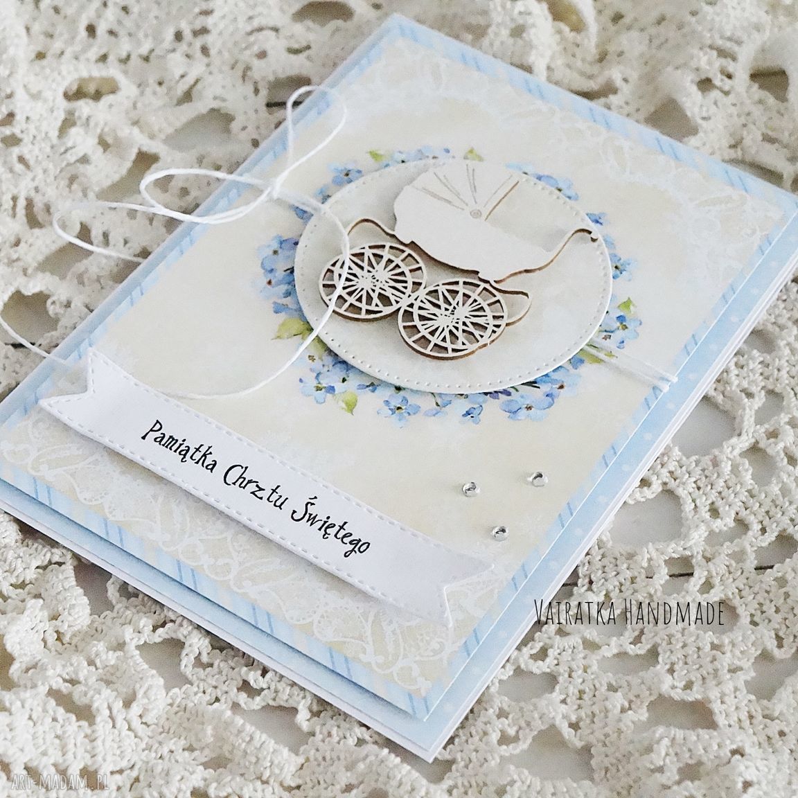 scrapbooking kartki: Pamiątka Chrztu Świętego, 462 hand made