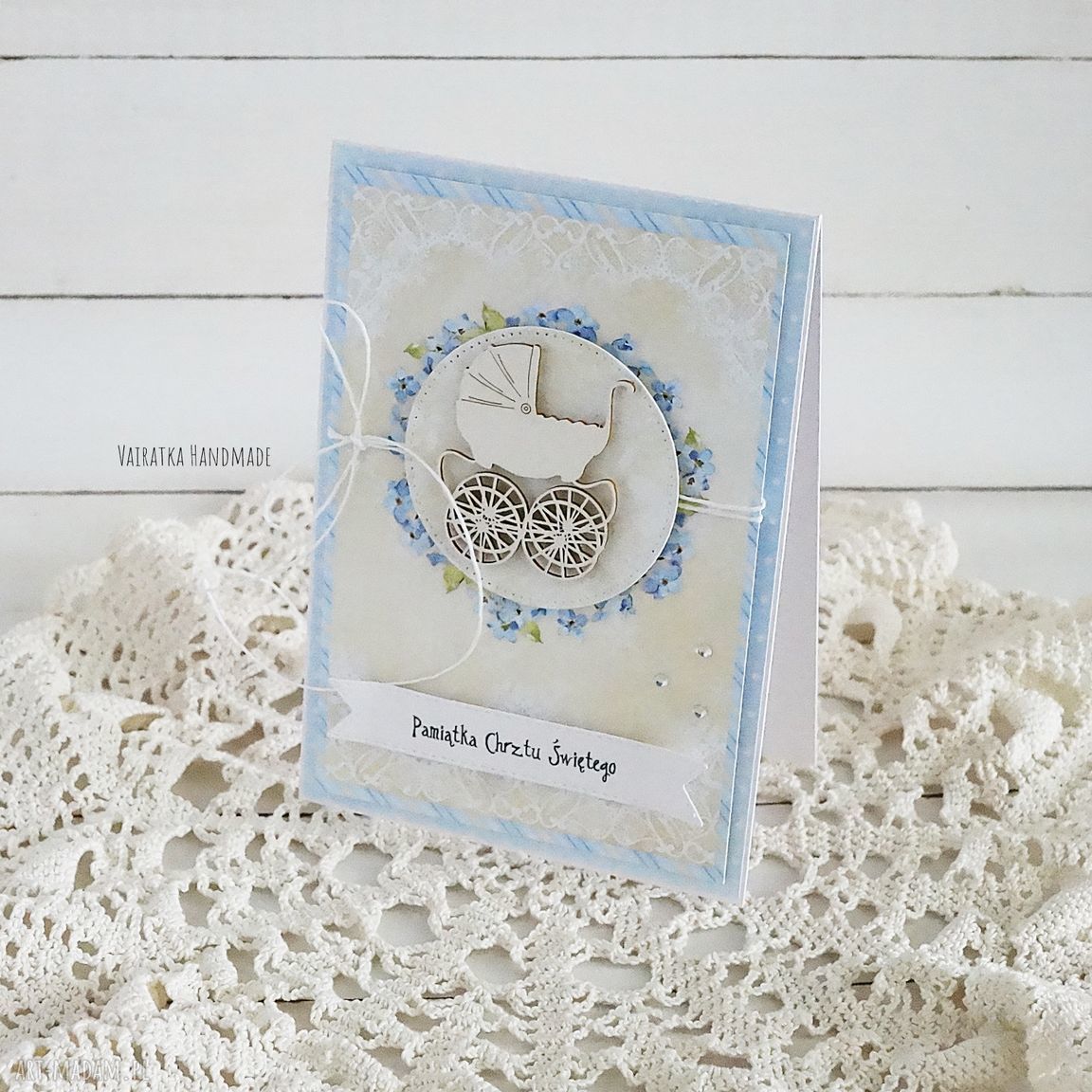 Pamiątka chrztu Świętego 462 chłopiec chrzest chrzciny kartka