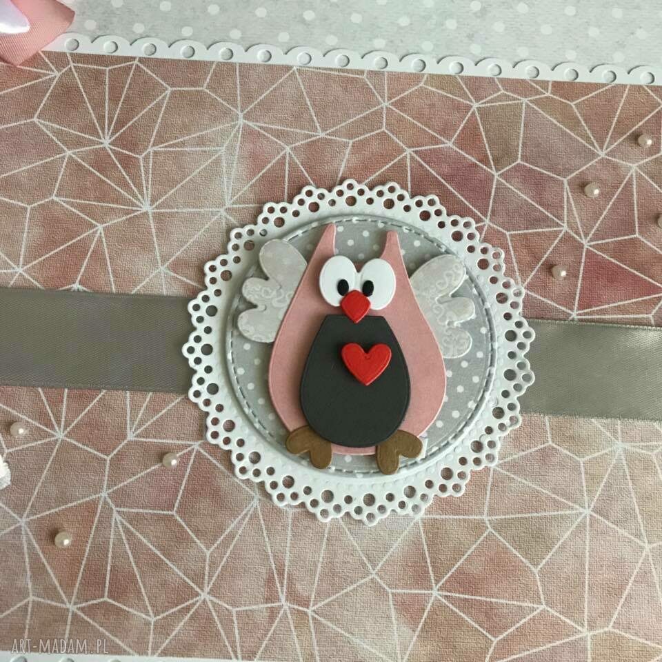 scrapbooking albumy: Album z sówką handmade