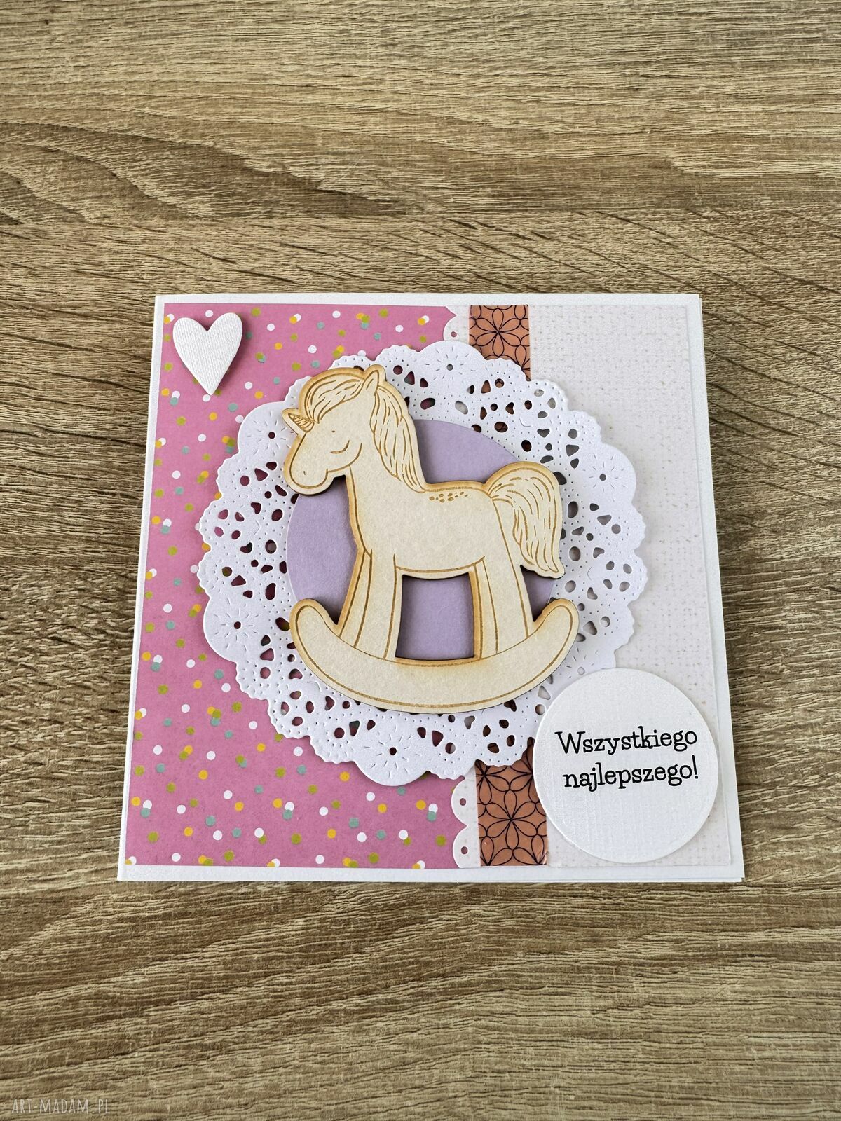 Kartka urodziny roczek babyshower chrzest prezent dla dziewcynki