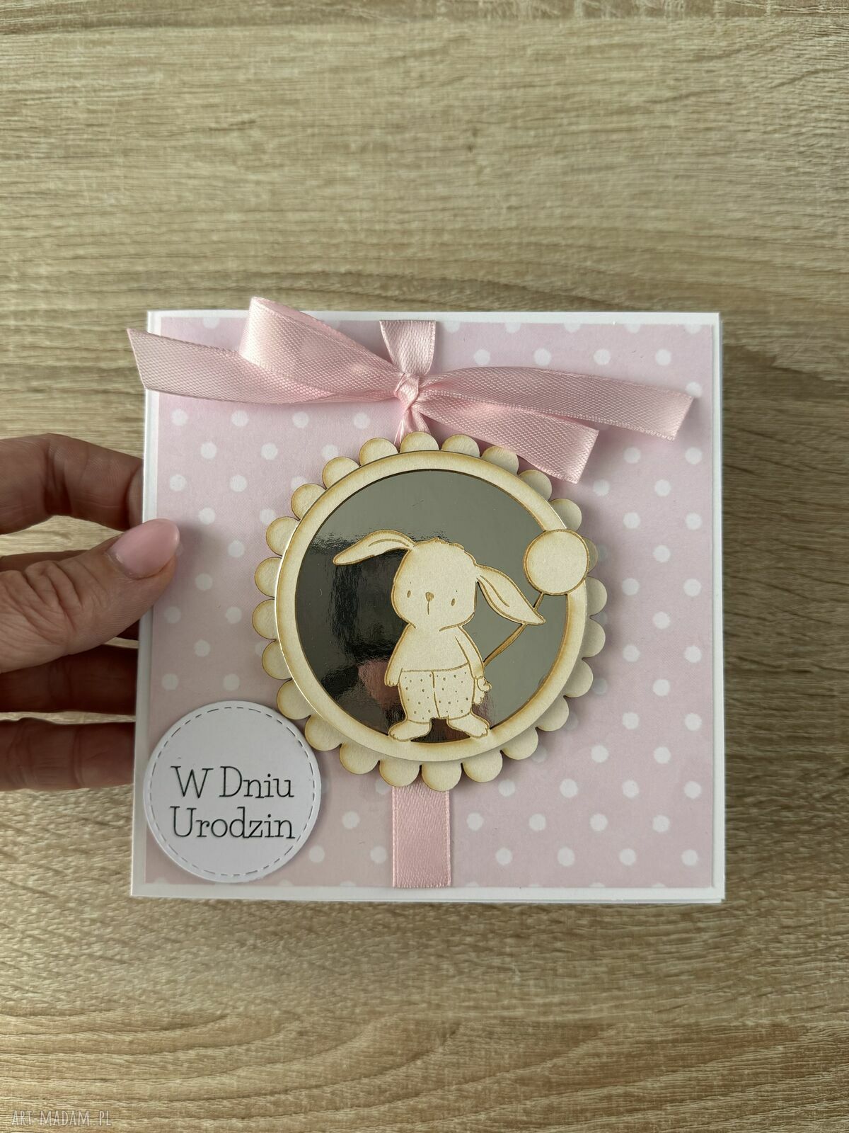 kartki: Kartka na urodziny roczek babyshower ręcznie zrobione