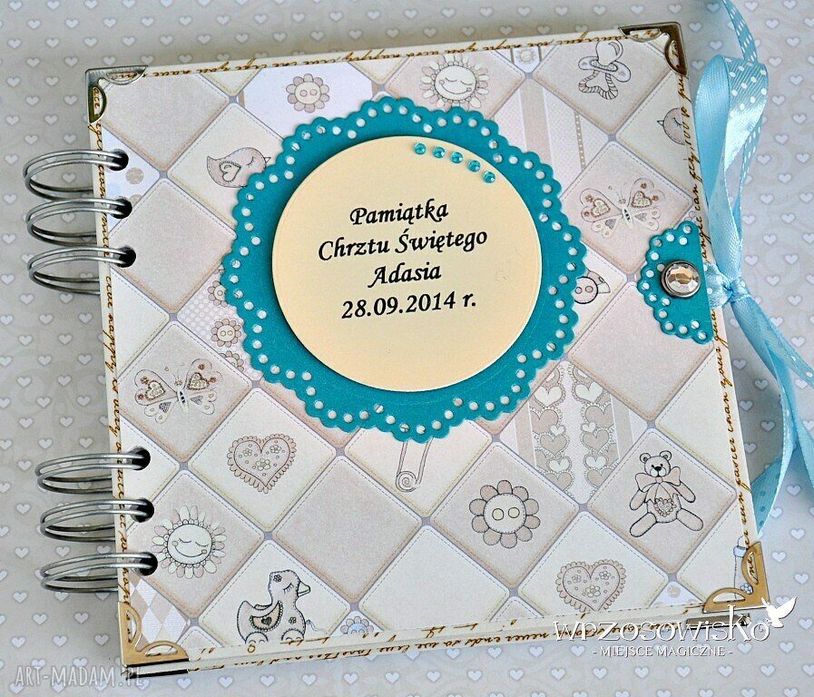 Album Chrzest personalizacja Ręcznie zrobione