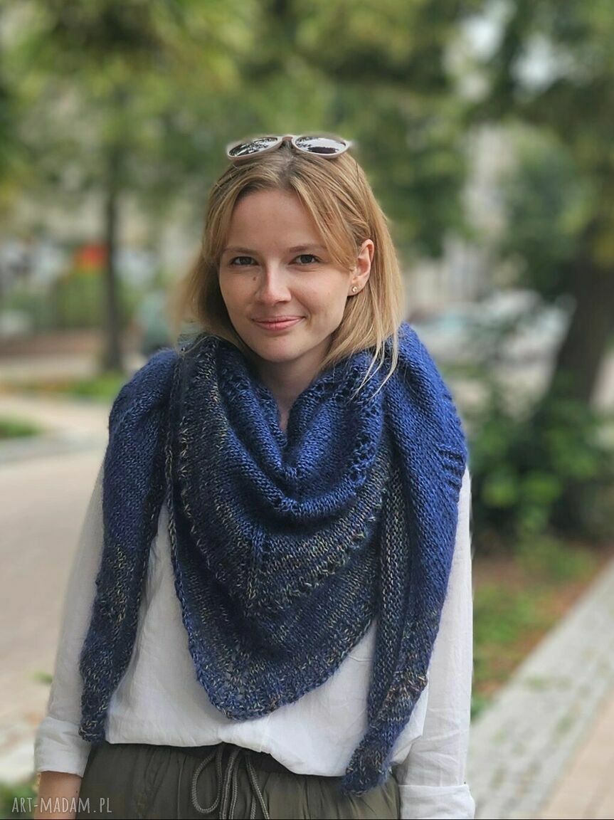 dodatki: Chusta jedwabista ręcznie zrobione