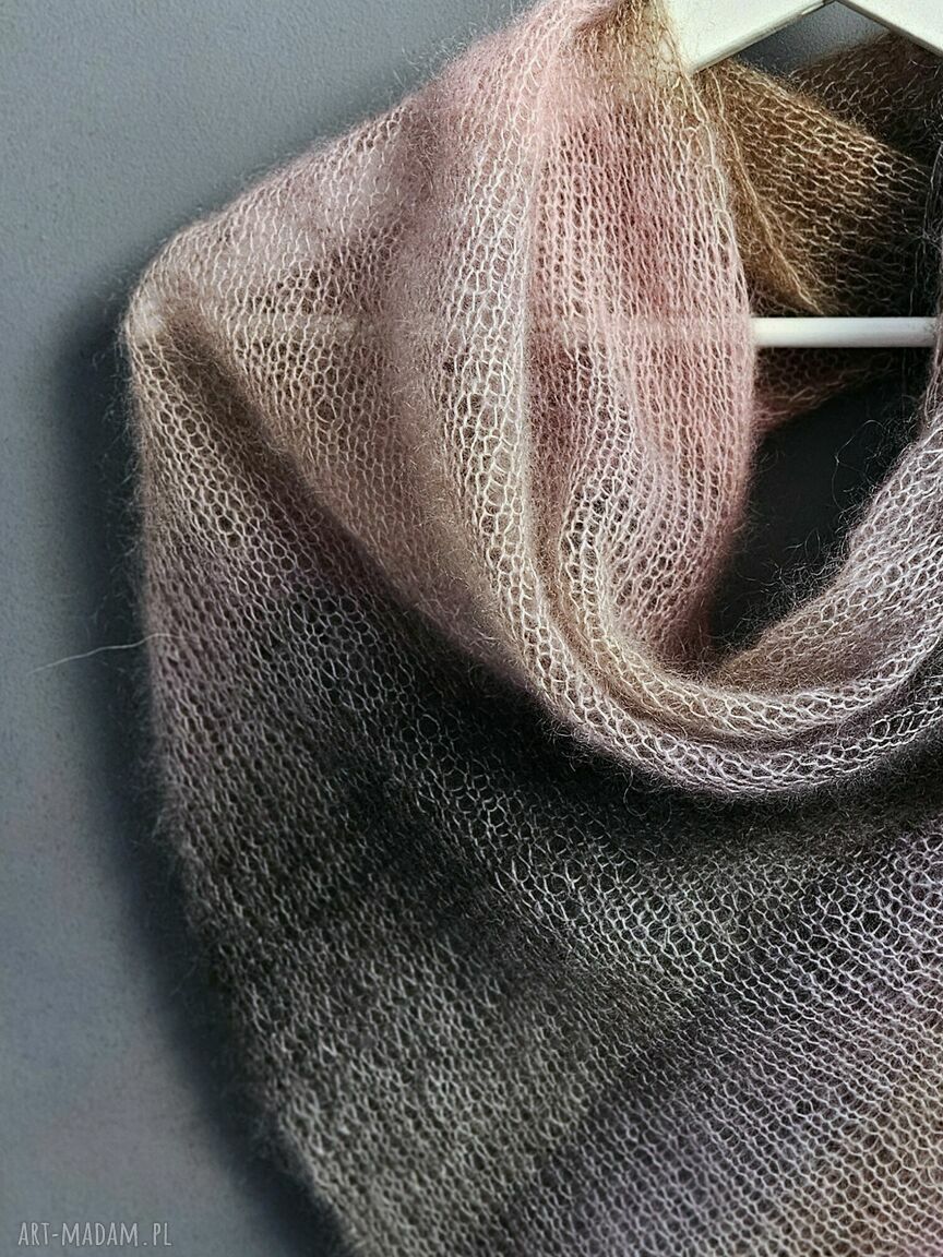 Szal Chusta „Mgła” moher i jedwab | The Wool Art