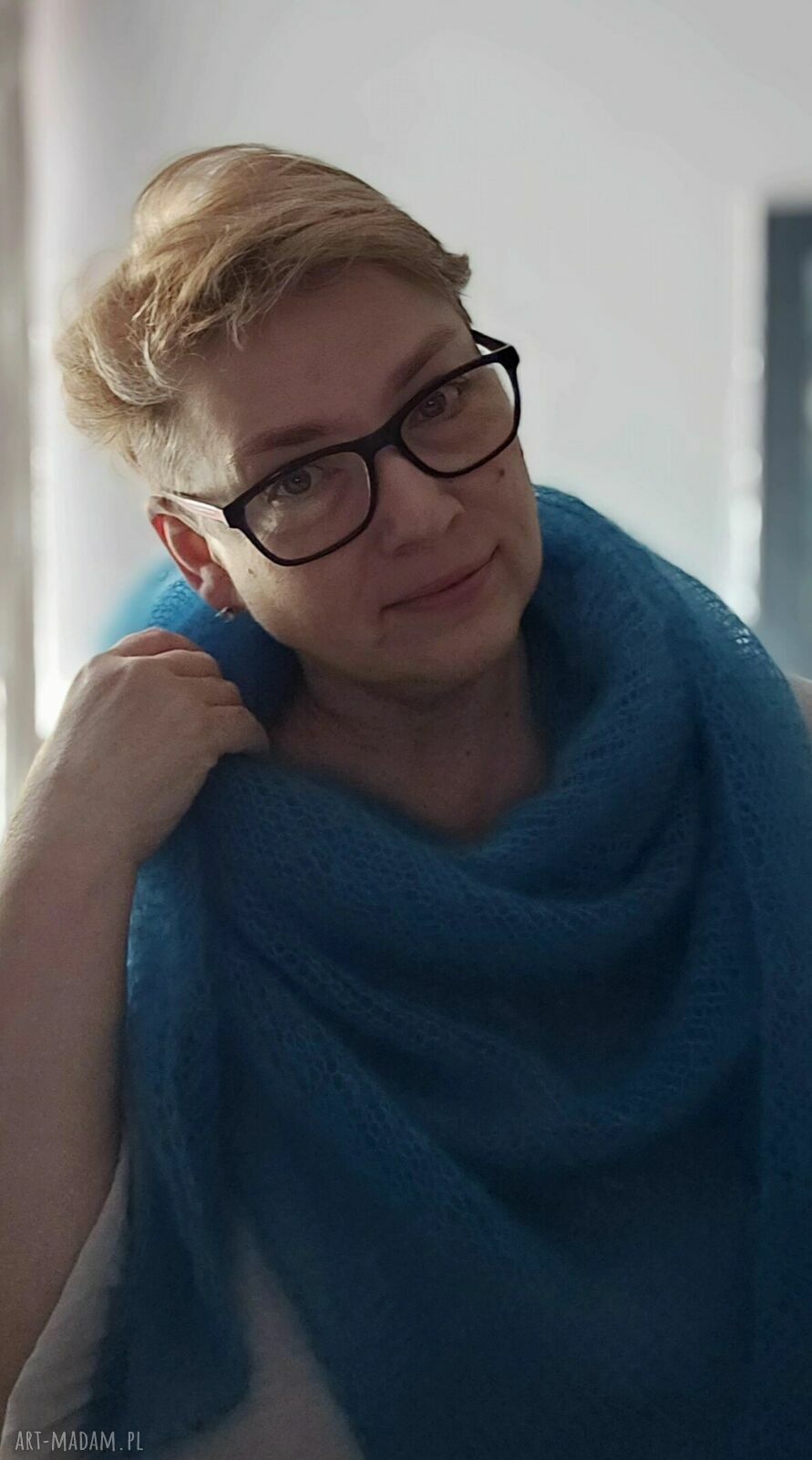 Chusta Mgła z mięheru i jedwabiu - lekka, miękka i wyjątkowa
