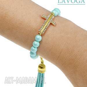 cross & tassel in azure lavoga