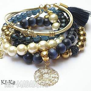 dark blue and gold set ki ka pracownia