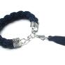 handmade bransoletki /hygge/ navy silver bransoletka