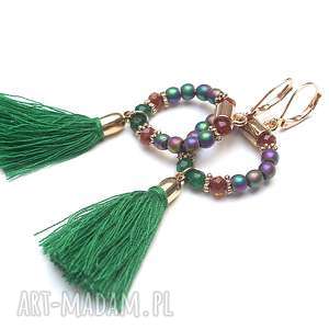 wianki boho mystic green 02 11 17 - kolczyki ki ka pracownia