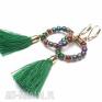 handmade kolczyki wianki boho /mystic green/ 02.11.17