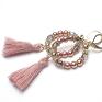 kolczyki hematyty wianki boho /rose gold / -