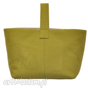 13-0001 zielona torebka damska do ręki shopper bag na zakupy