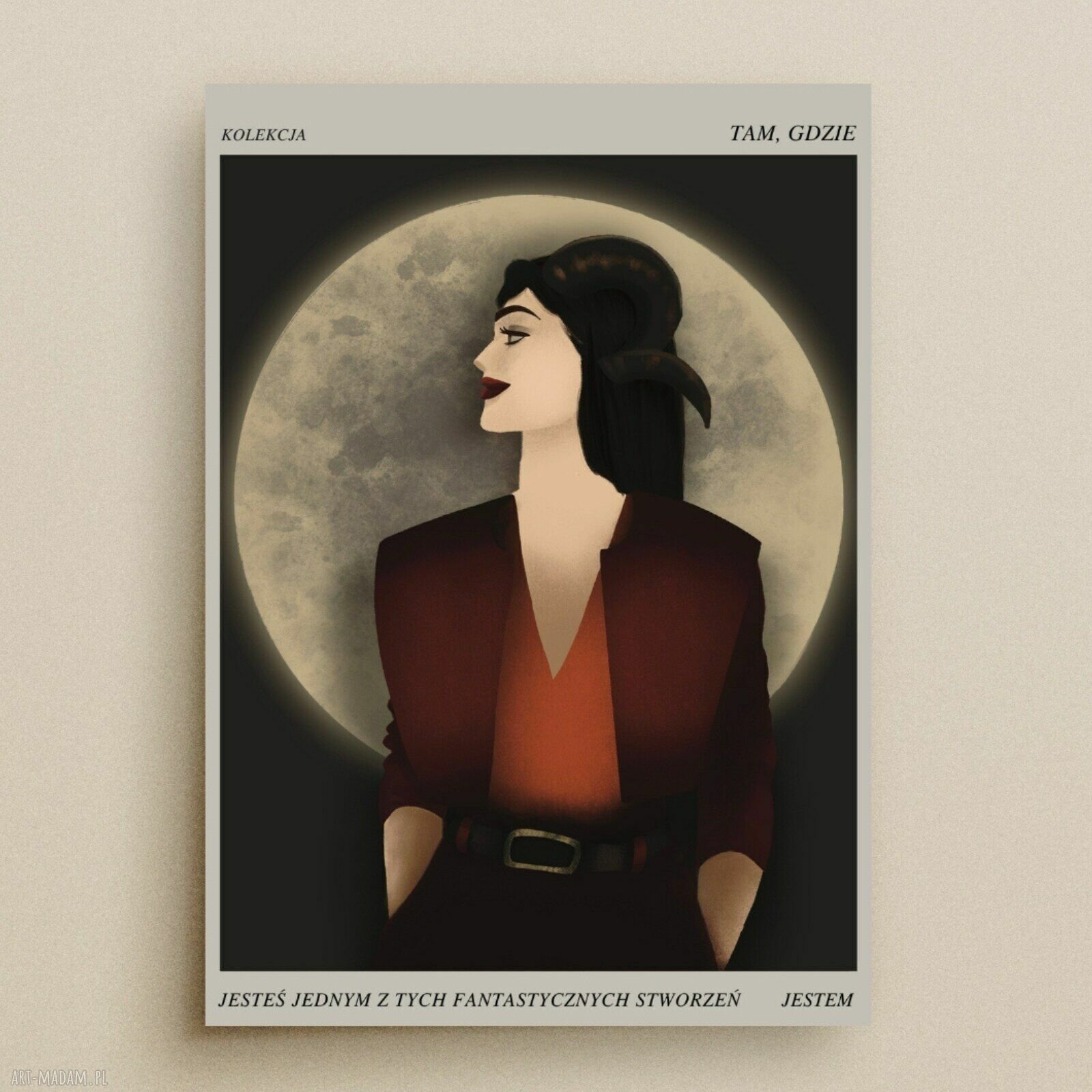 Plakat 50x70 fantastyczne stworzenia - Jesteś jednym z tych - ręcznie robiony