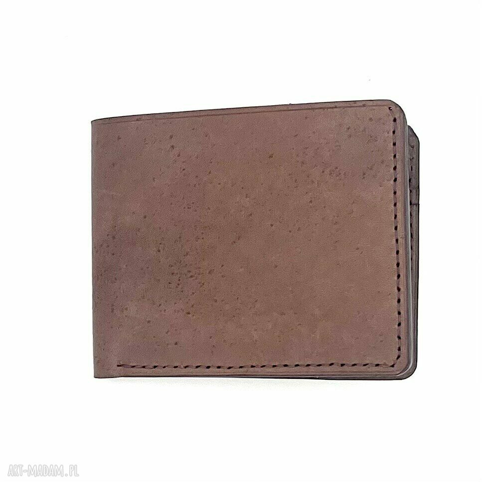 portfele: Ciemno brązowy portfel skórzany ręcznie uszyty. wykonane