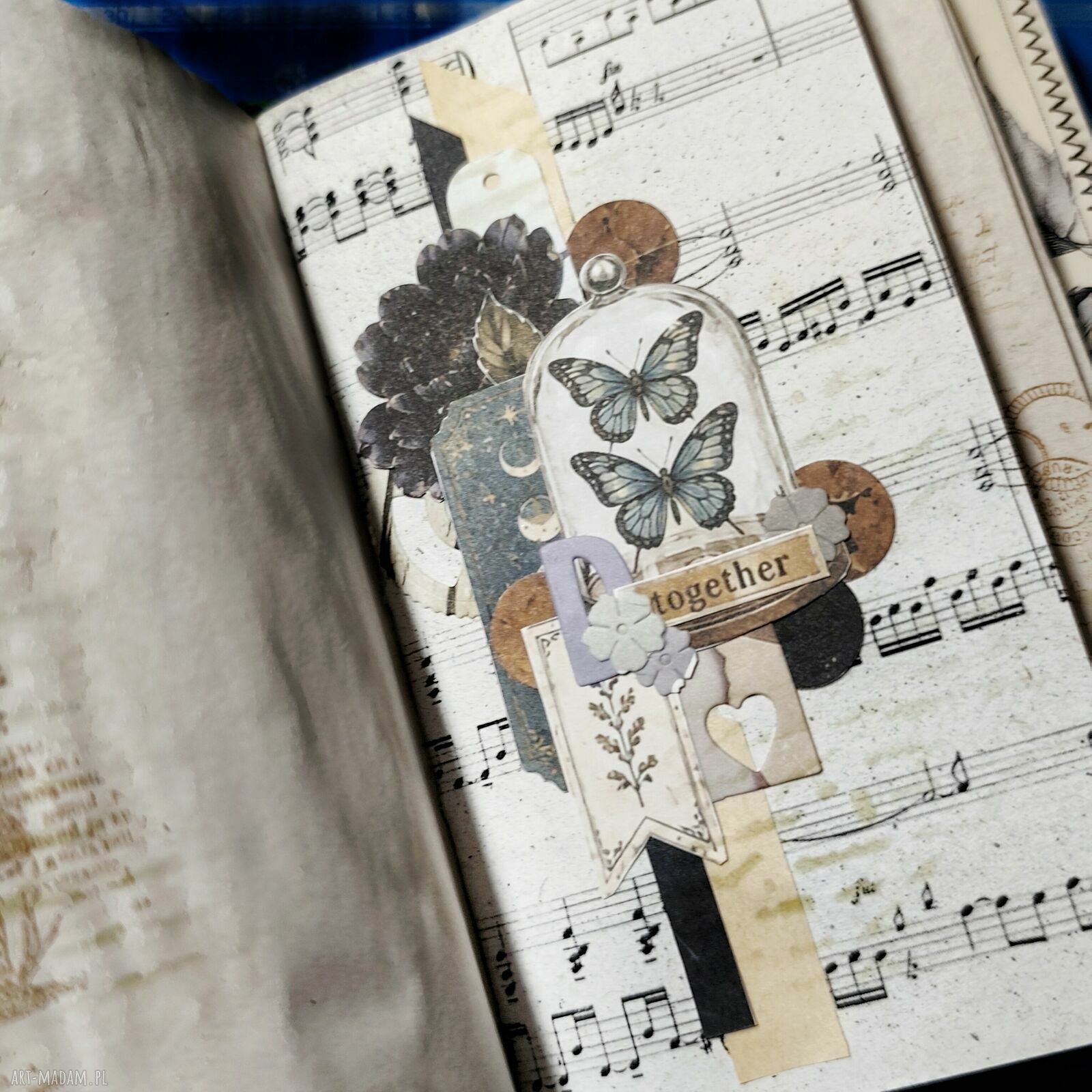 Ciemny notes z krukami - wyjątkowy junk journal A6