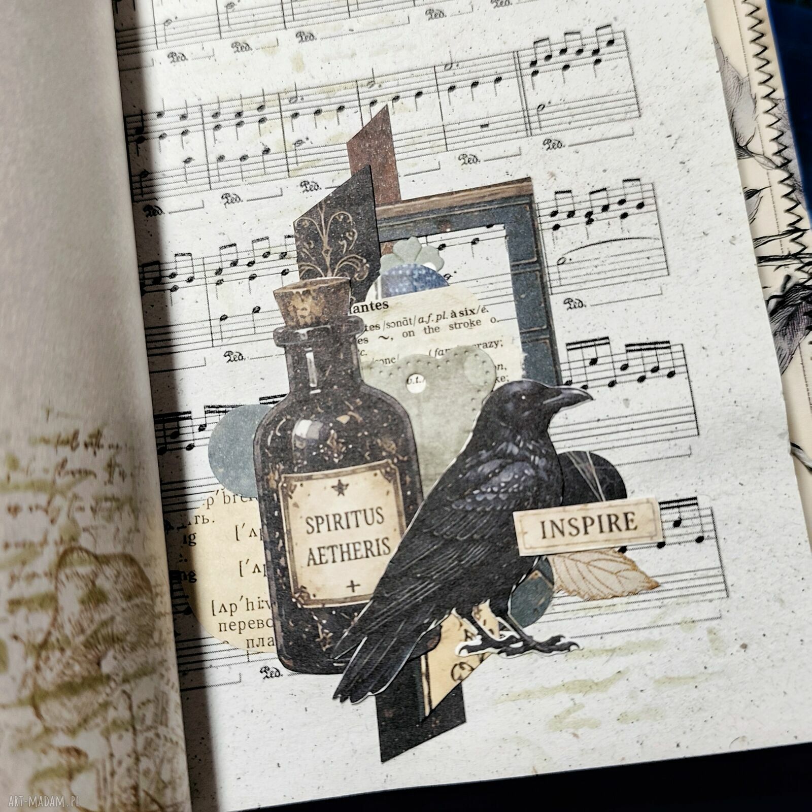 Ciemny notes z krukami - wyjątkowy junk journal A6