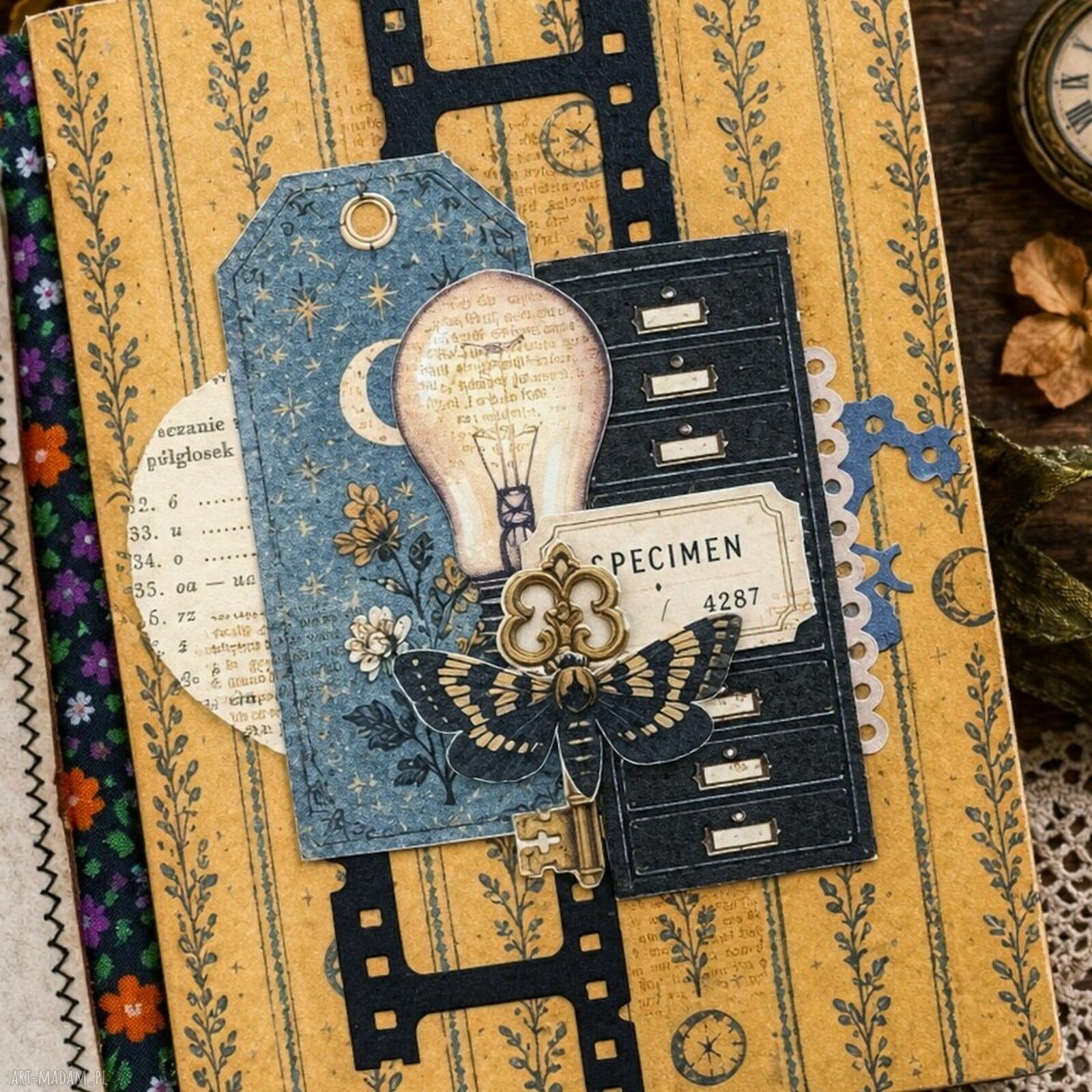 Ciemny notes z krukami - wyjątkowy junk journal A6