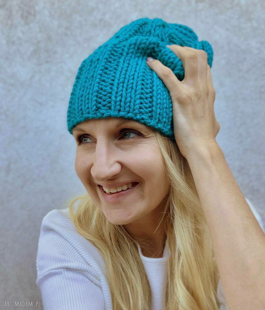 ciepła czapka handmade