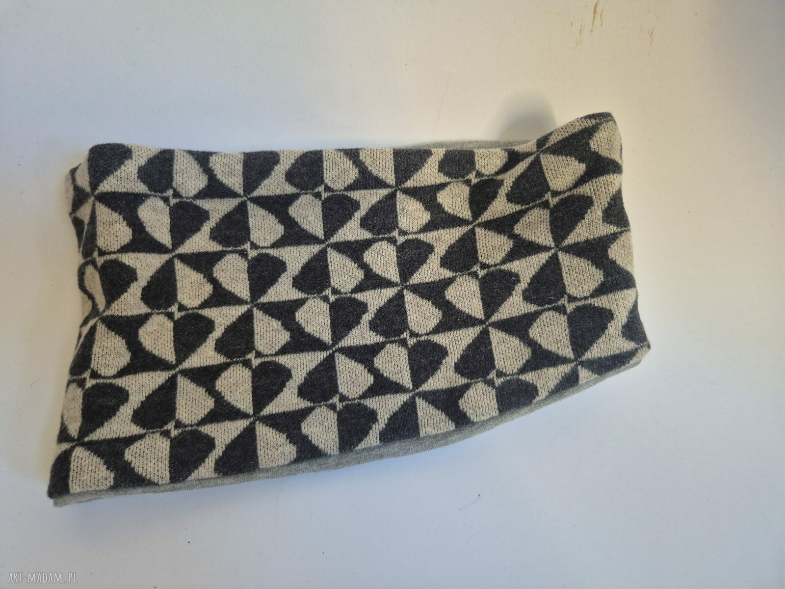Ciepła opaska damska na podszewce - rozmiar S 53-54 cm