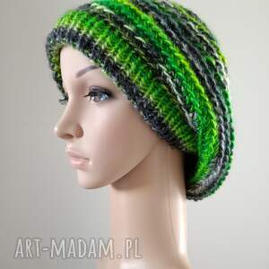 ciepły beret w zieleniach