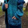 handmade swetry sweter kardigan azure