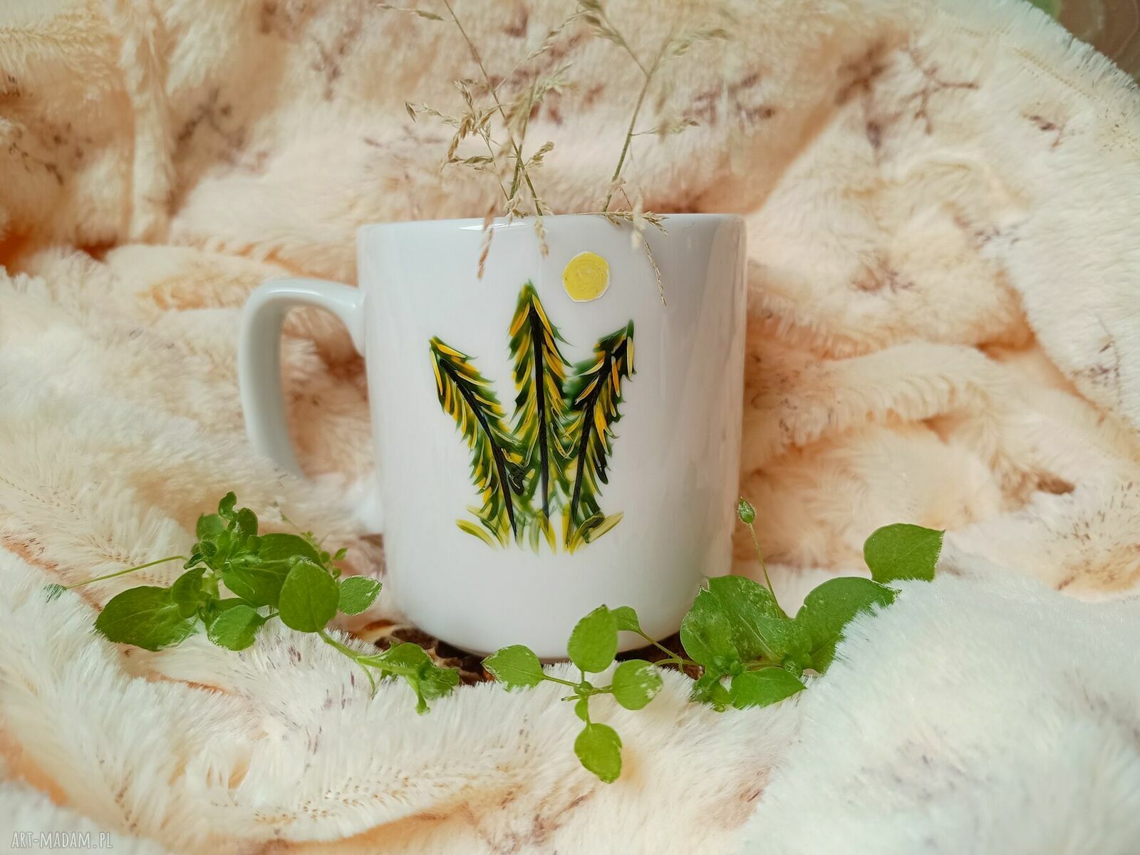 Cietrzew miłośnicy gór - ręcznie malowany kubek porcelanowy 270 ml