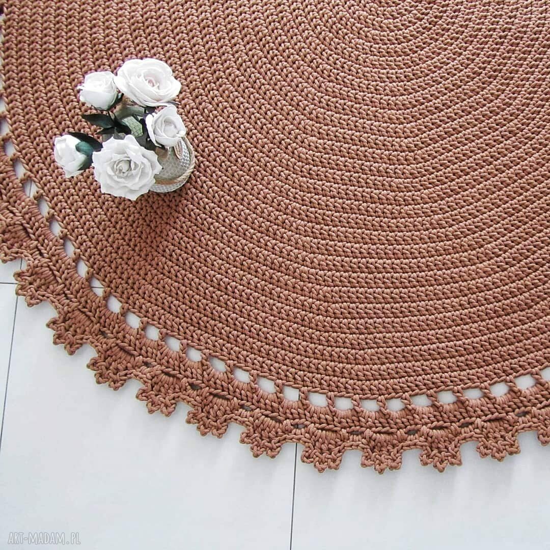 Dywan Circle 110 cm ze sznurka bawełnianego - stylowy do salonu i sypialni