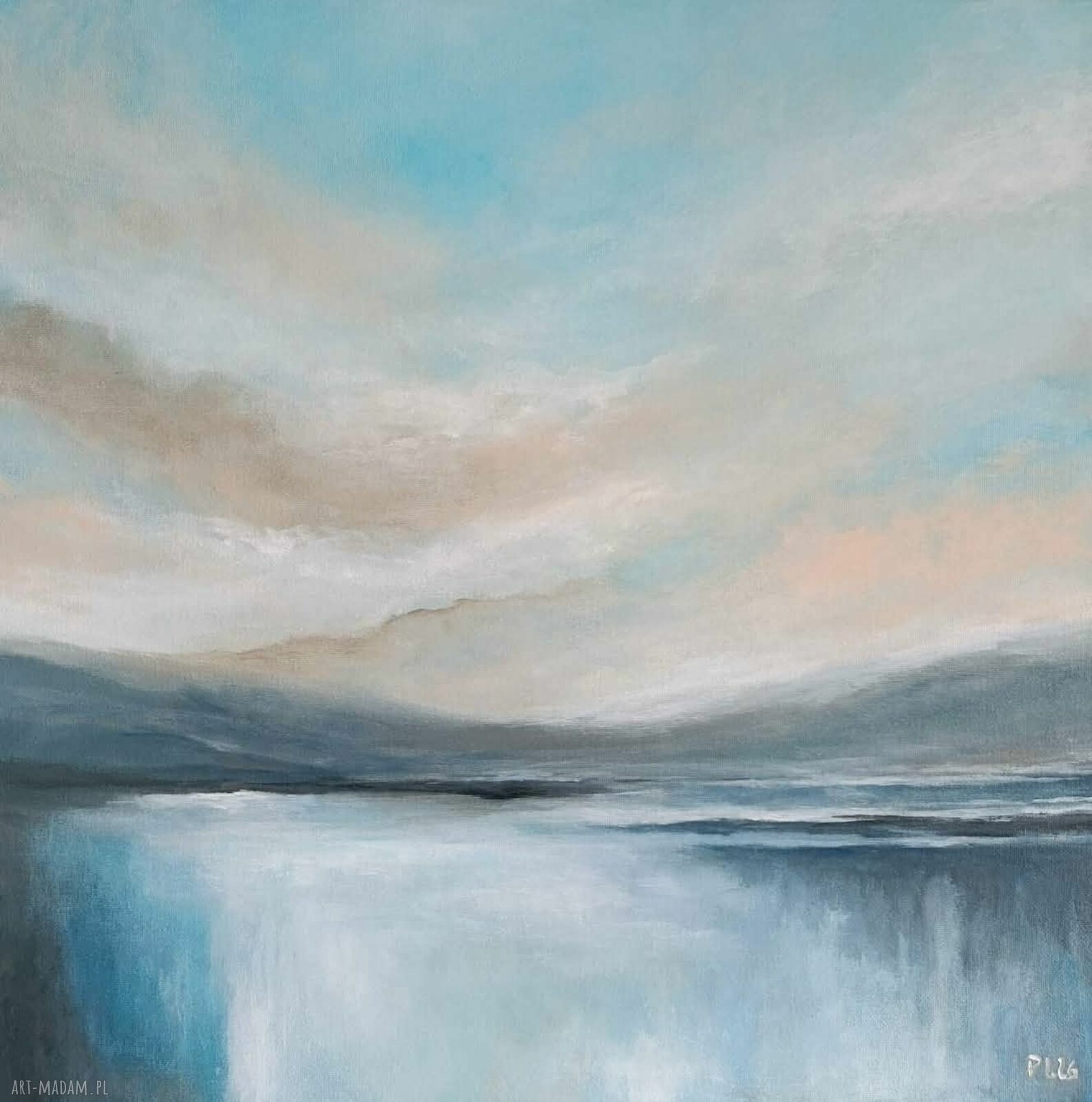 Ciszy poranek - obraz akrylowy 50x50 cm na płótnie