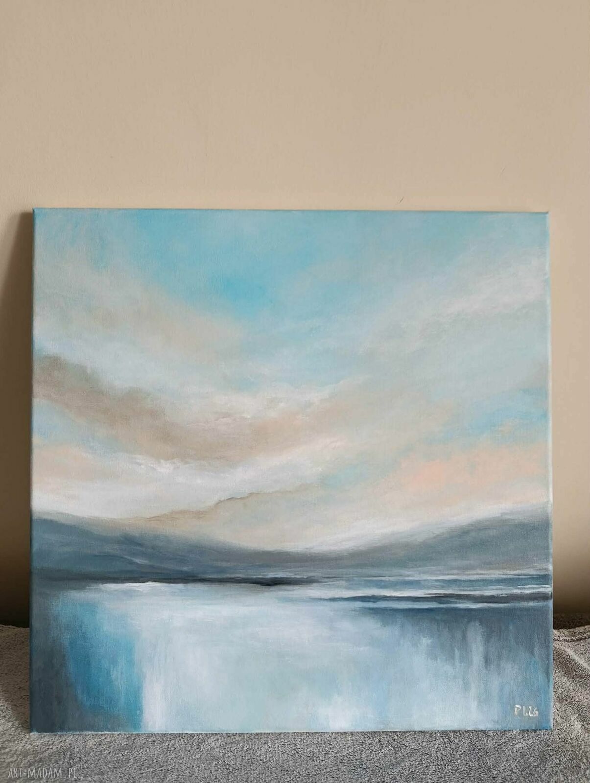Ciszy poranek - obraz akrylowy 50x50 cm na płótnie