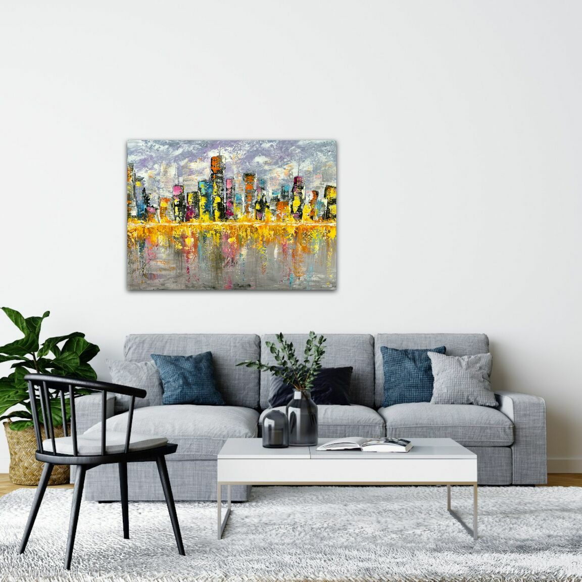City of Lights - obraz Nowy Jork 50x70 w stylu boho, akryl - gotowy do zawieszenia bez ramy