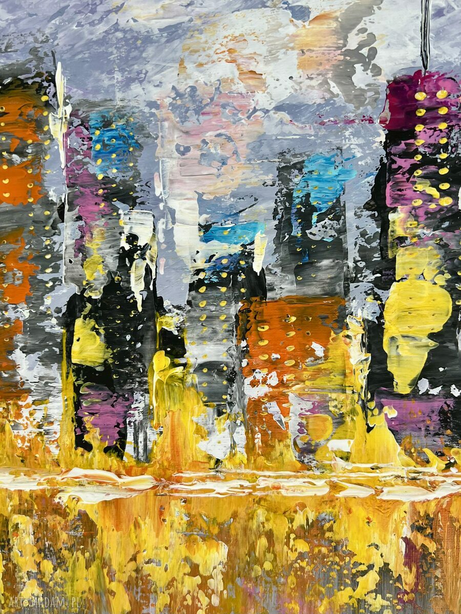 City of Lights - obraz Nowy Jork 50x70 w stylu boho, akryl - gotowy do zawieszenia bez ramy