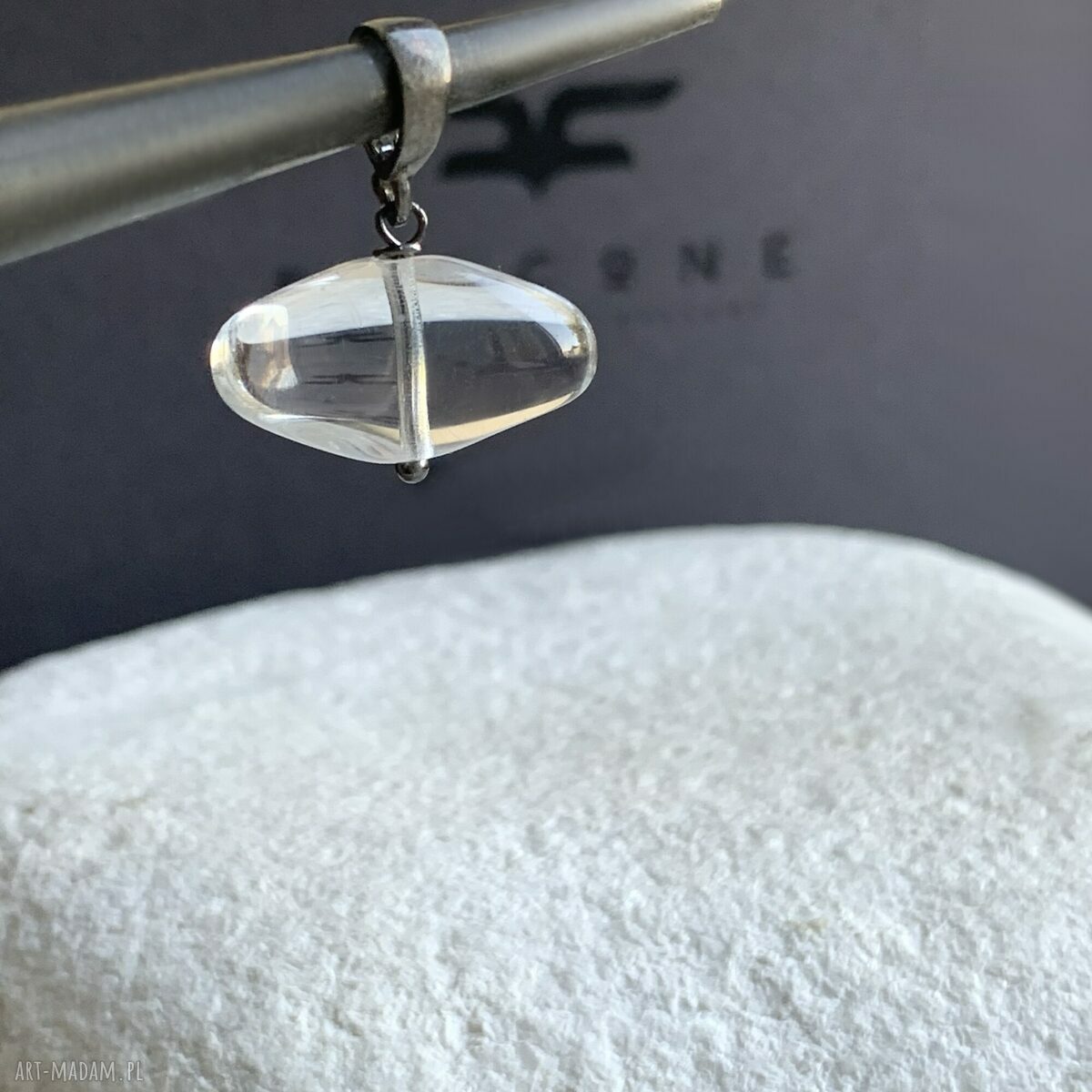 Zawieszka Clear Water - srebro 925 i przezroczyste szkło