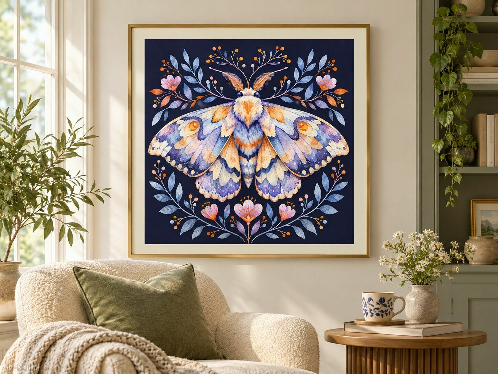 Ćma 50x50 - autorska grafika na ścianę
