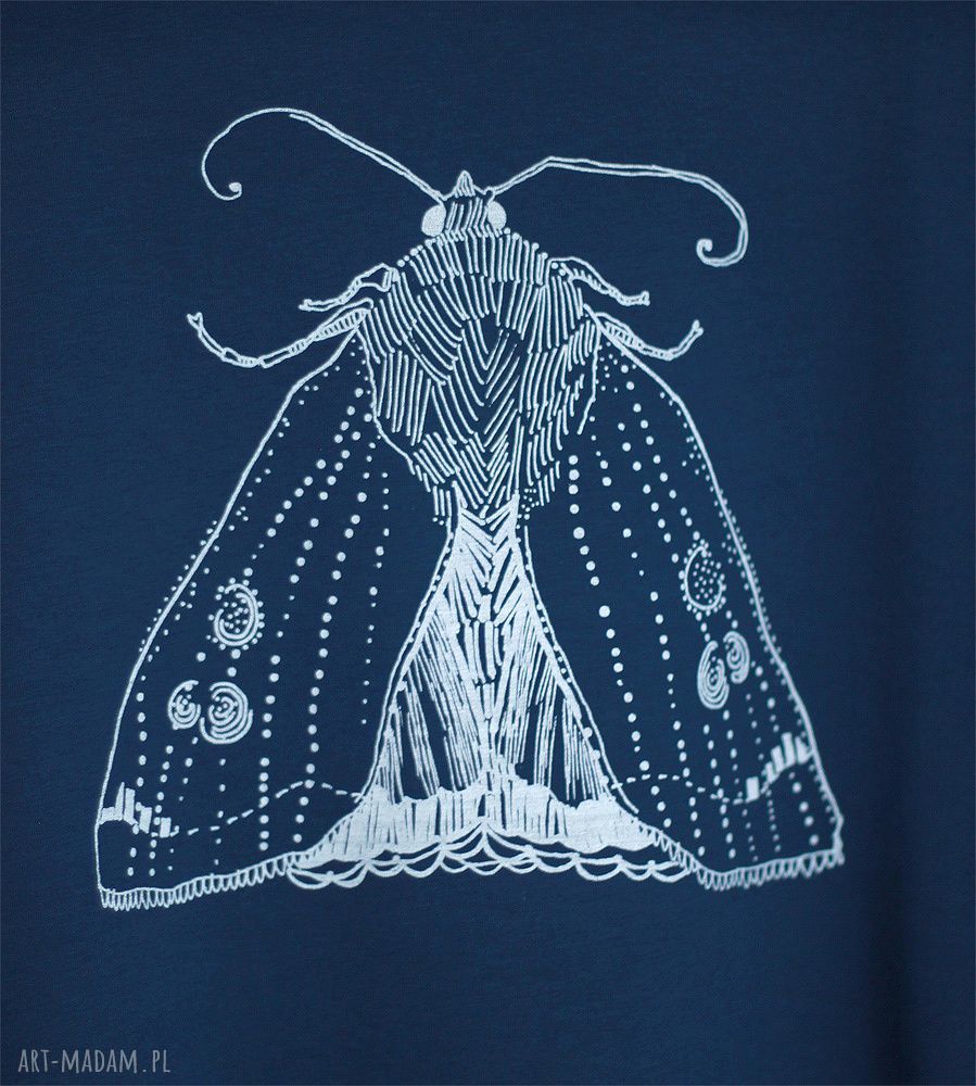 ĆMA bluzka oversize bawełniana L/XL z nadrukiem