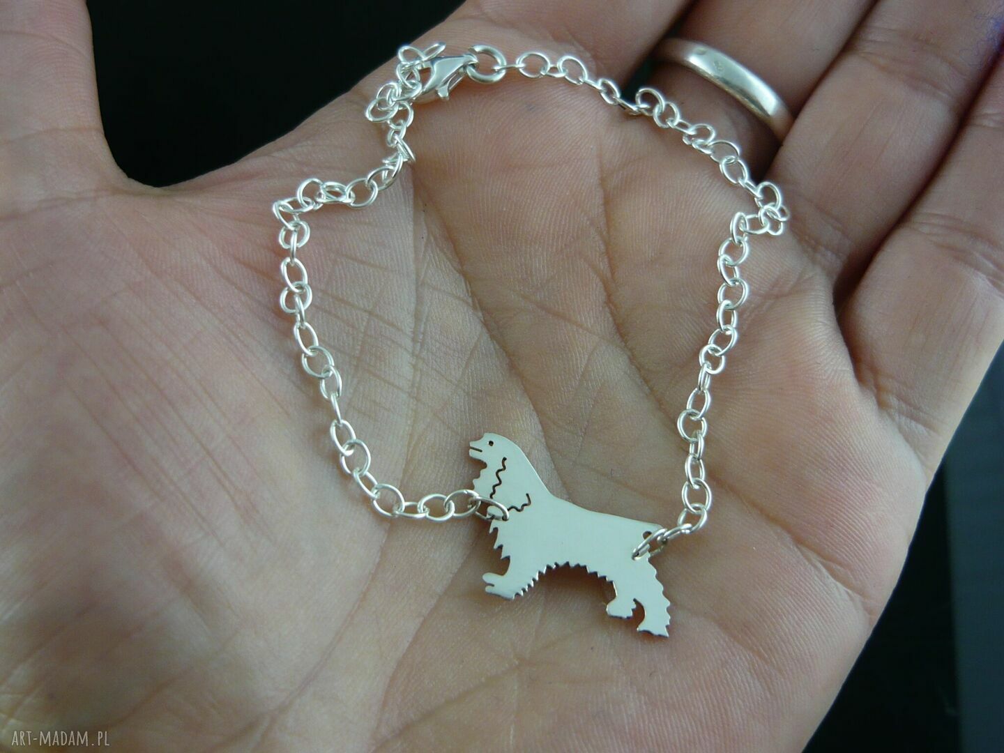 Cocker Spaniel srebro próby 925 bransoletka (nr 9)